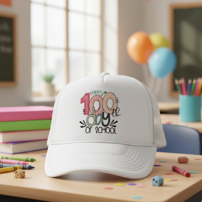 Gorra De Camionero 100 Days of School Celebration Cap (Subido por el creador)