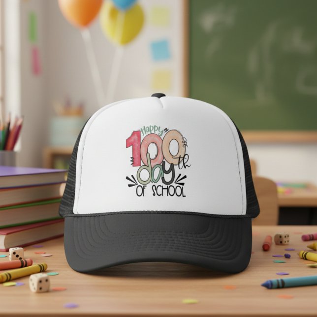 Gorra De Camionero 100 days of school celebration gift hat (Subido por el creador)