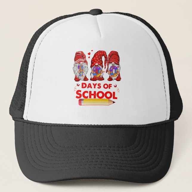 Gorra De Camionero 100 Días De Aprendizaje Virtual De La Escuela (Anverso)