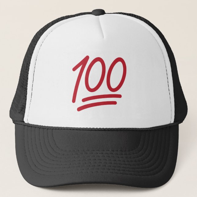 Gorra De Camionero 100 Emoji diseñada (Anverso)