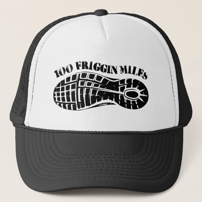 Gorra De Camionero 100 Millas Friggin Ultra Running Tread (Anverso)