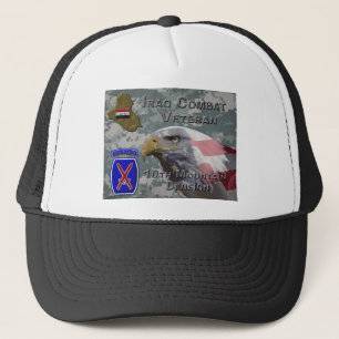 Gorra De Camionero 10.ª Montaña Div Iraq Combat Veteran