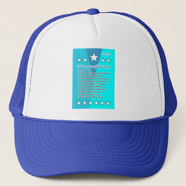 Gorra De Camionero 11 Finalidades de la educación (Anverso)
