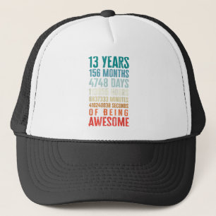 Gorra De Camionero 13 años 156 meses de ser asombrosos 13 años