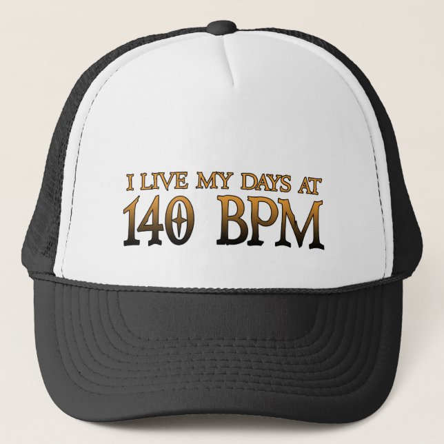 Gorra De Camionero 140 días DUBSTEP de BPM (Anverso)