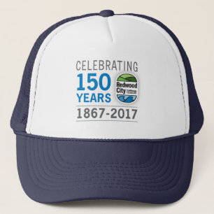 Gorra De Camionero 150o aniversario de Redwood City