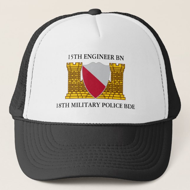 GORRA DE CAMIONERO 15.º BATTALÓN DE INGENIEROS 18ª POLICÍA MILITAR (Anverso)