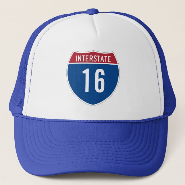 Gorra De Camionero 16.º Rótulo Interestatal (Anverso)