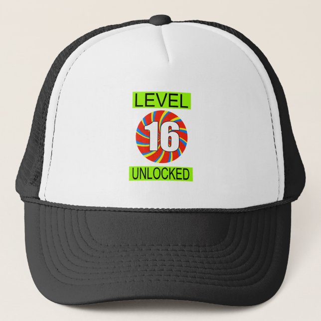 Gorra De Camionero 16th Birthday Computer Gamer (Anverso)
