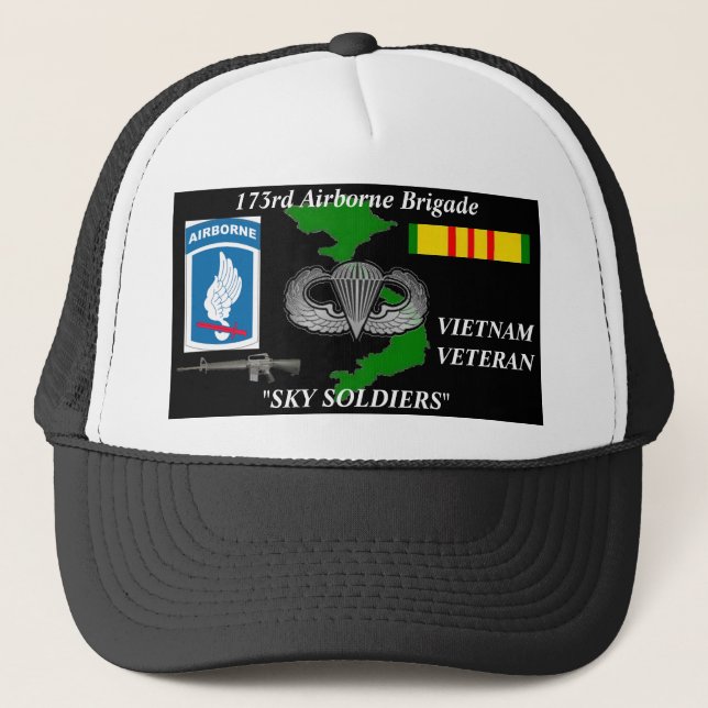 Gorra De Camionero 173o Casquillos de la bola del veterano de Vietnam (Anverso)
