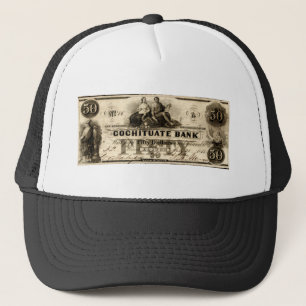Gorra De Camionero 1853 Cochituate 50 Dólares Nota