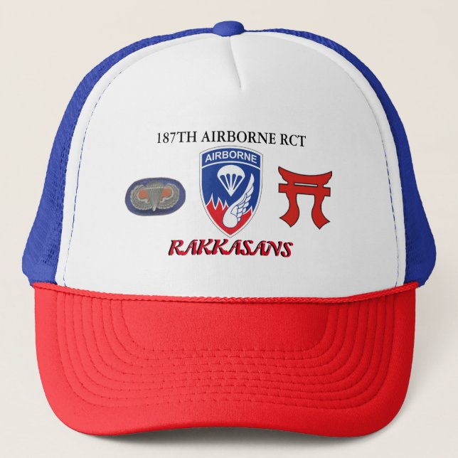 GORRA DE CAMIONERO 187.º RCT AIRBORNE RAKKASANS (Anverso)
