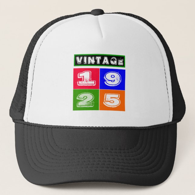 Gorra De Camionero 1925 diseños del cumpleaños (Anverso)