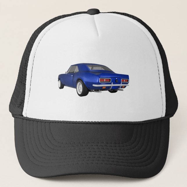 Gorra De Camionero 1967 Camaro SS: Blue Finish: 3D Model: (Anverso)