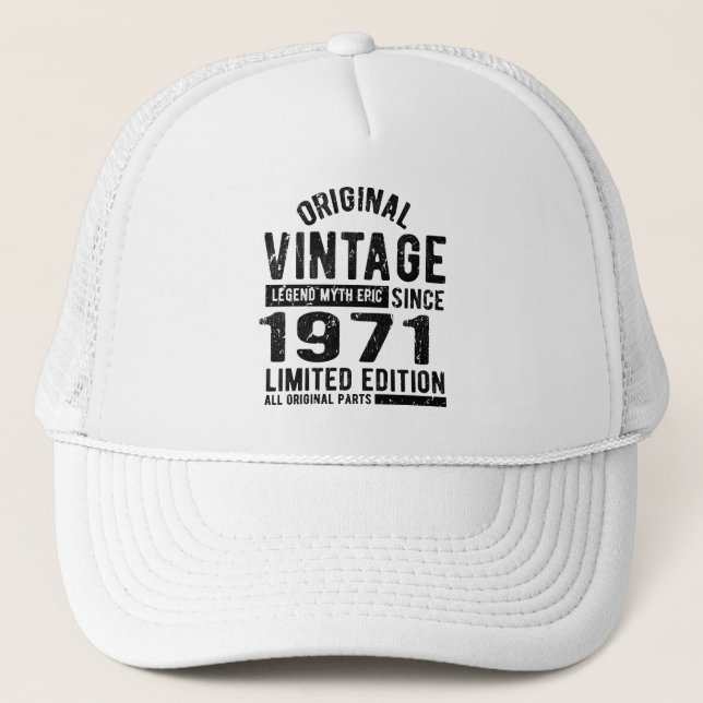 Gorra De Camionero 1971 Cumpleaños Vintage (Anverso)