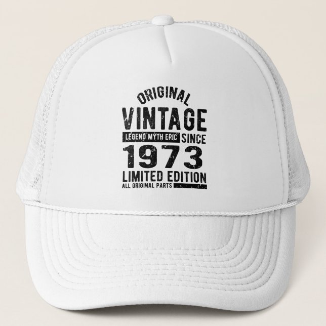 Gorra De Camionero 1973 Cumpleaños Vintage (Anverso)