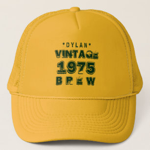 Gorra De Camionero 1975 40.os o cualquier oro J30BZ del BREW del