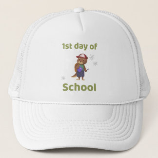 Gorra De Camionero 1.ᵉʳ día de diseño escolar lindo