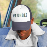 Gorra De Camionero #1 Tío | Idea de regalo de tío divertido<br><div class="desc">¡Celebremos al tío más genial del mundo con este audaz y elegante sombrero de camionero "#1 TÍO"! Diseñado en un texto en bloque de inspiración retro con una suave paleta de color vintage, este gorro es un regalo divertido y reflexivo para los cumpleaños, el Día del Padre, o simplemente porque....</div>