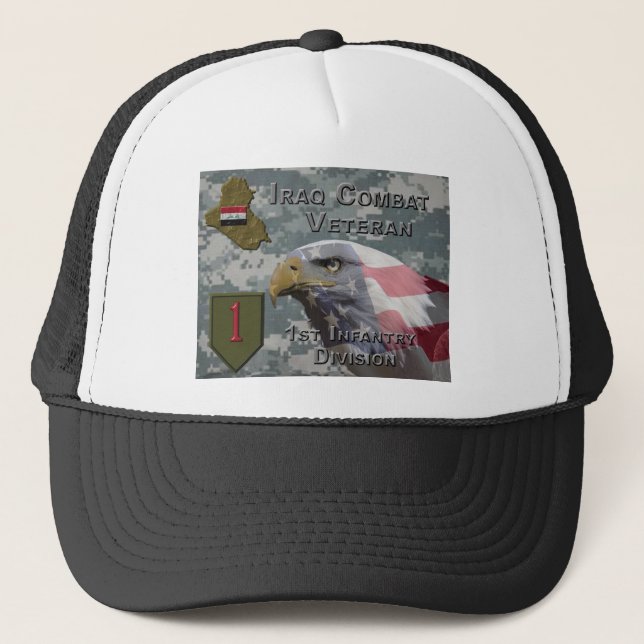 Gorra De Camionero 1er veterano de guerra en Iraq (Anverso)