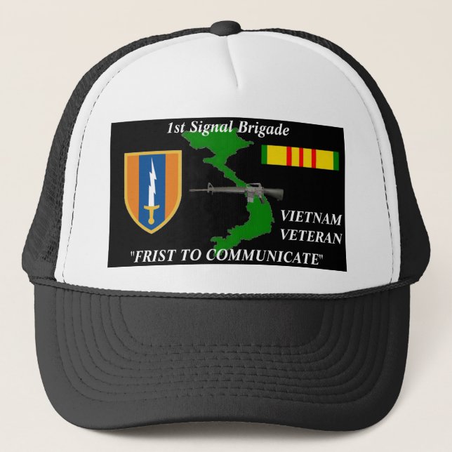 Gorra De Camionero 1r Brigada " 1ra de la señal para comunicar" los (Anverso)