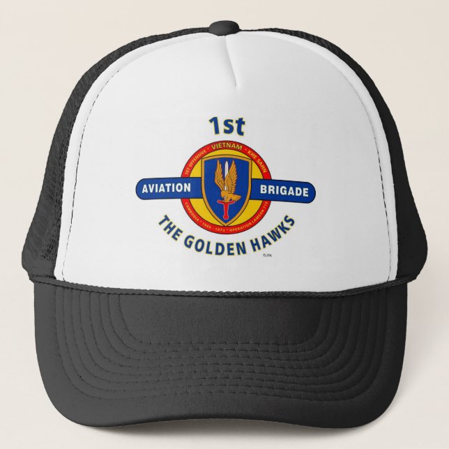 Gorra De Camionero 1r BRIGADA de AVIACIÓN VIETNAM "HALCONES DE ORO " (Anverso)