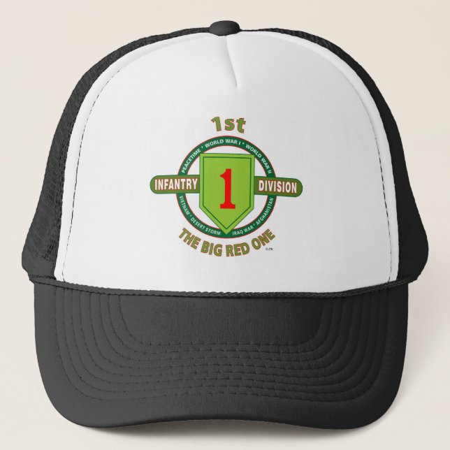 Gorra De Camionero 1r DIVISIÓN de INFANTERÍA "El ROJO GRANDE UNO " (Anverso)