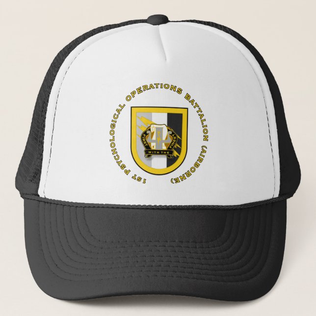 Gorra De Camionero 1ros Bn de PsyOps - aerotransportados (Anverso)