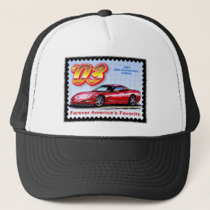 Gorra De Camionero 2003 50.os Corvettes del aniversario