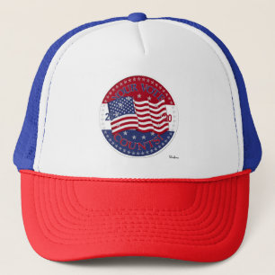 Gorra De Camionero 2020 Su voto cuenta bandera americana