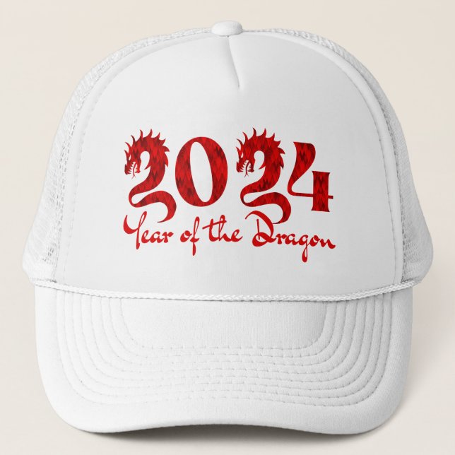 GORRA DE CAMIONERO 2024 AÑO DEL DRAGÓN ROJO (Anverso)