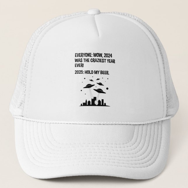 Gorra De Camionero 2025 Celebrar mi cerveza Año Nuevo (Anverso)