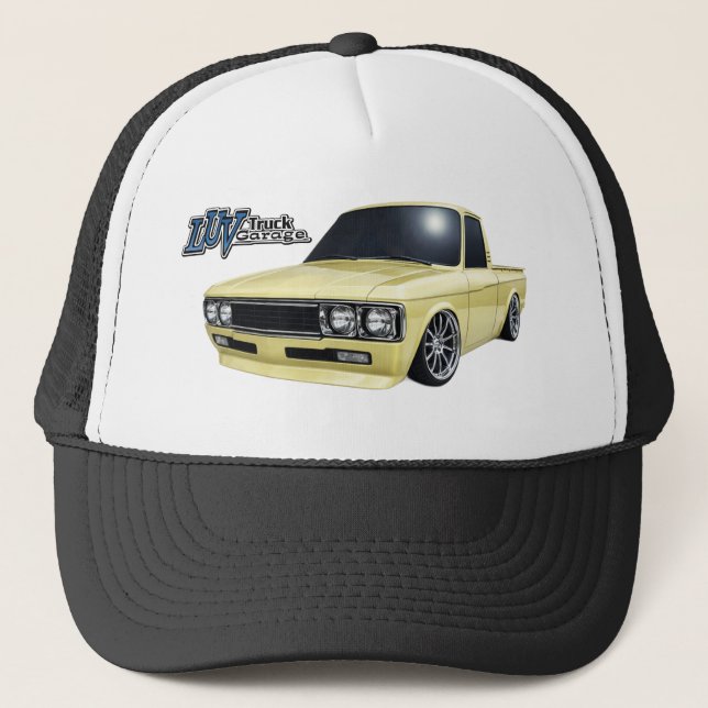 Gorra De Camionero 2026 Luv Truck Garage Trucker Hat with  Yellow Luv (Anverso)