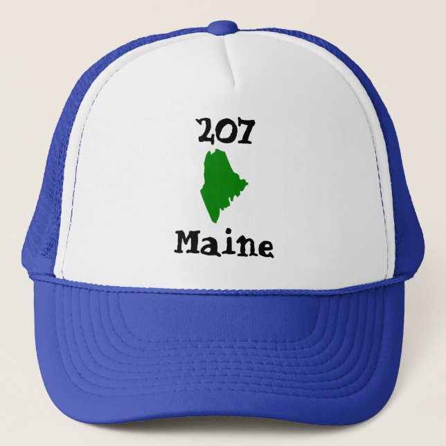 Gorra De Camionero 207, código de área de Maine (Anverso)