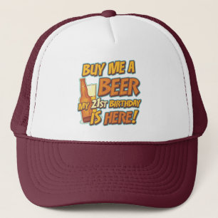 Gorra De Camionero 21ro Cerveza del cumpleaños