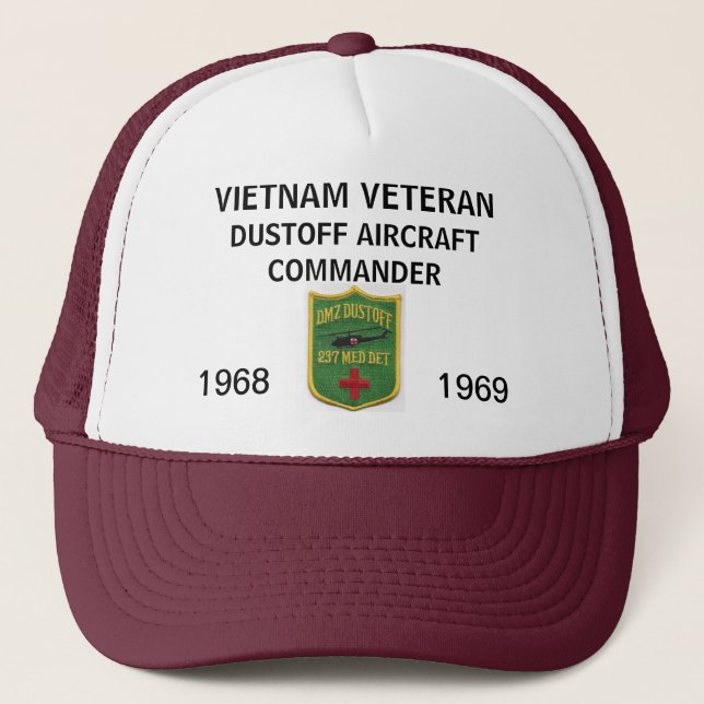 Gorra De Camionero 237o COMANDANTE MESH HAT de los AVIONES de DUSTOFF (Anverso)
