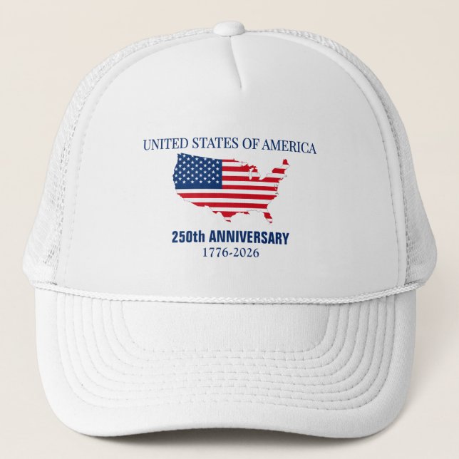 Gorra De Camionero 250 Aniversario de EE. UU. (Anverso)