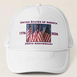 Gorra De Camionero 250 Aniversario de las Banderas Patrióticas de Est