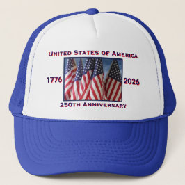 Gorra De Camionero 250° Aniversario de los Estados Unidos Patriótico