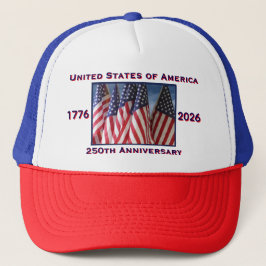 Gorra De Camionero 250° Aniversario del Azul Blanco Rojo de Estados U