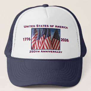 Gorra De Camionero 250° Aniversario Patriótico Azul Oscuro