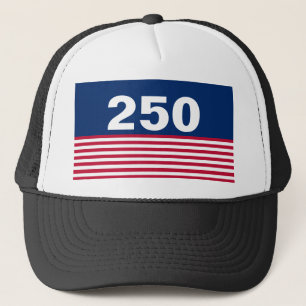 Gorra De Camionero 250 Rojo Blanco y Azul Aniversario de EE. UU.