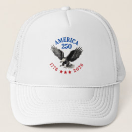 Gorra De Camionero 250th Anniversary USA Patriotic Bald Eagle