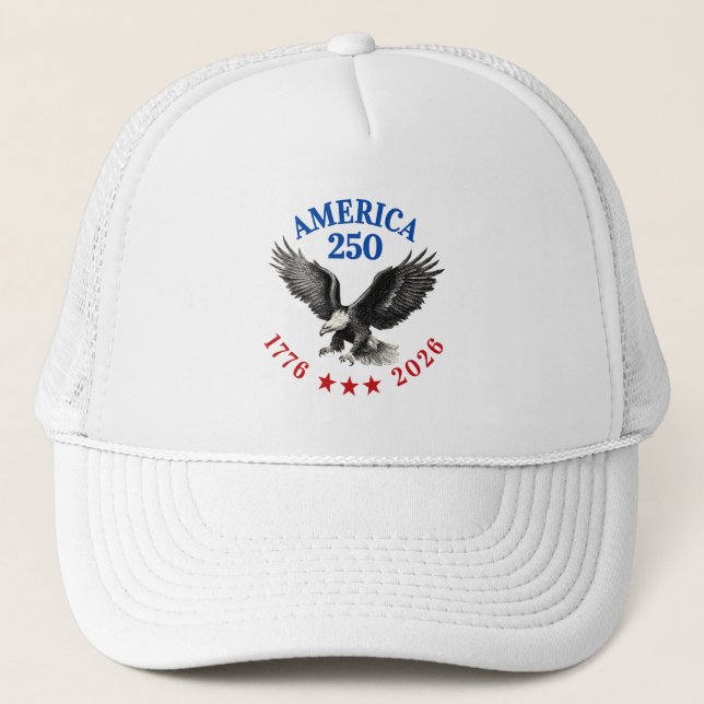 Gorra De Camionero 250th Anniversary USA Patriotic Bald Eagle (Anverso)