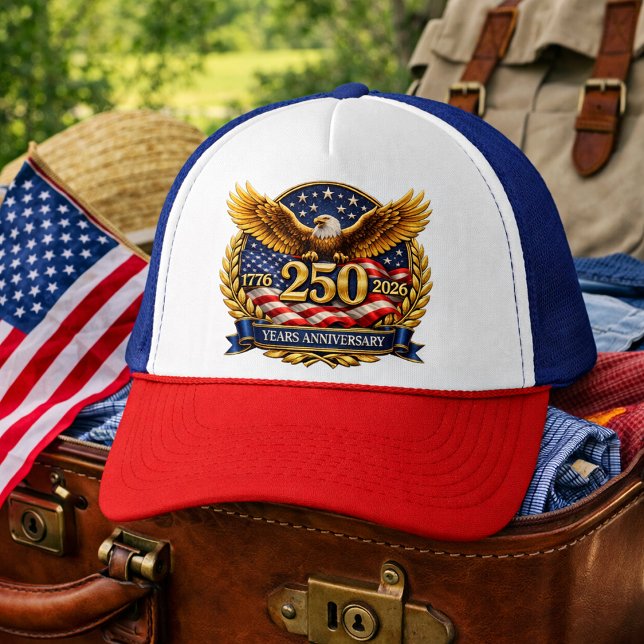 Gorra De Camionero 250th USA Anniversary Eagle Emblem  (Subido por el creador)