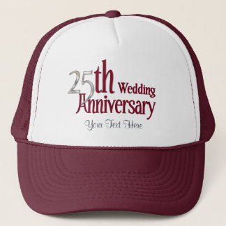 Gorra De Camionero 25° Aniversario de la Plata y Borgoña