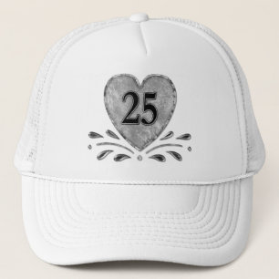 Gorra De Camionero 25° aniversario - Plata