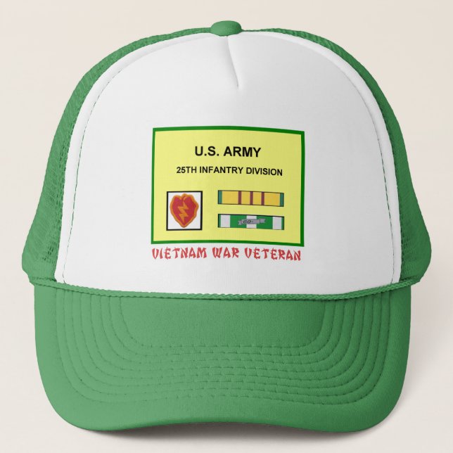 Gorra De Camionero 25to VETERINARIO de la GUERRA de VIETNAM de la (Anverso)