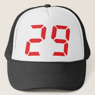 Gorra De Camionero 29 veintinueve números digitales del despertador