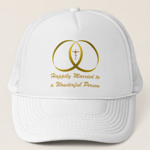 Gorra De Camionero 2 anillos y JESÚS, felizmente casados